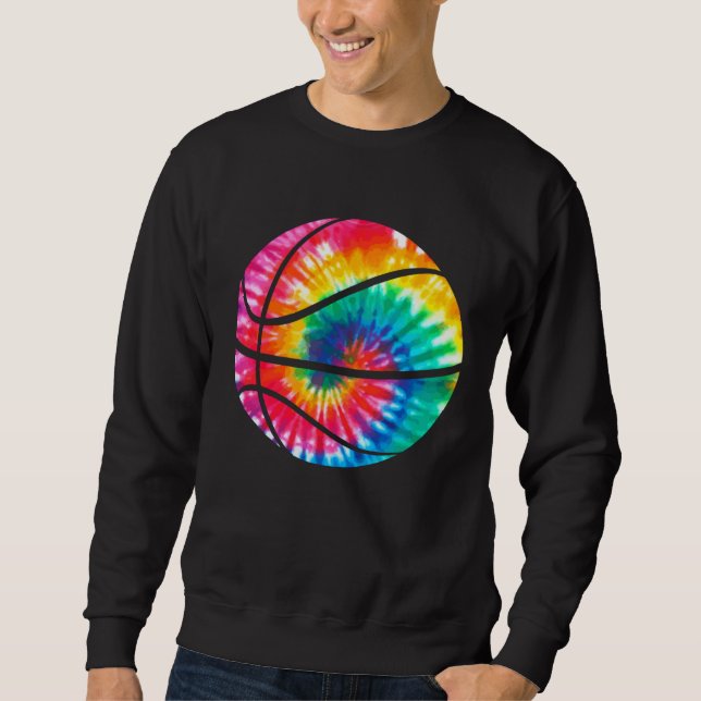 Basketball Tie Dye Sports Bball Kids Coach Basketb Sweatshirt (Front)