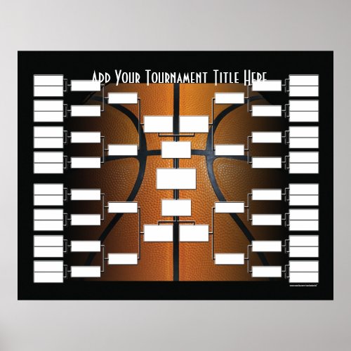 Basketball Tournament Bracket Poster
