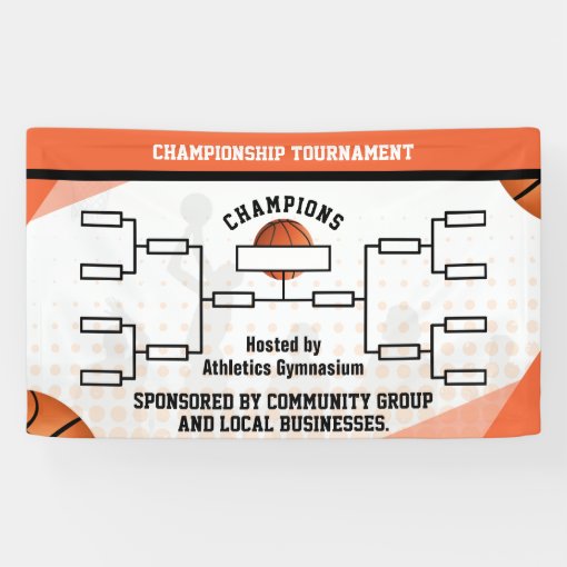 Basketball Tournament Brackets 8 Teams Banner Zazzle