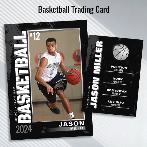 Basketball Trading Card Basketball Player Card 