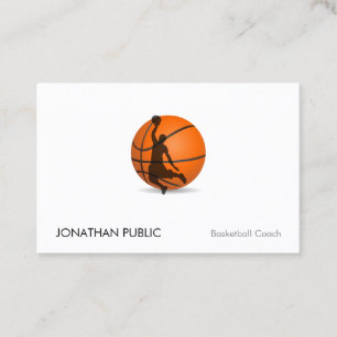 Basketball Trainer Coach Modern Professional Business Card