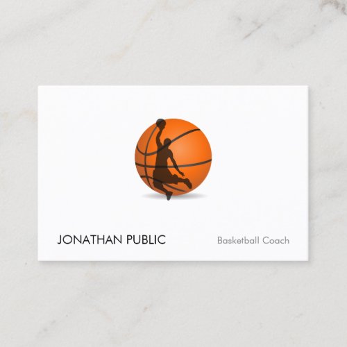 Basketball Trainer Coach Modern Professional Business Card
