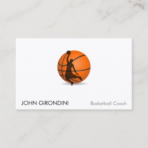 Basketball Trainer Coach Modern Trendy UV Gloss Business Card