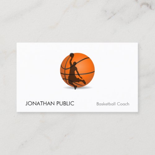 Basketball Trainer Coach Professional Template Business Card