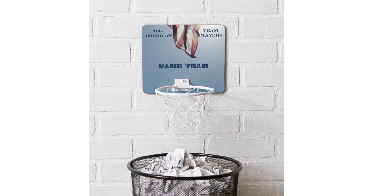 Basketball Trash Can Game! Mini Hoops! Name Mini Basketball Hoop Zazzle