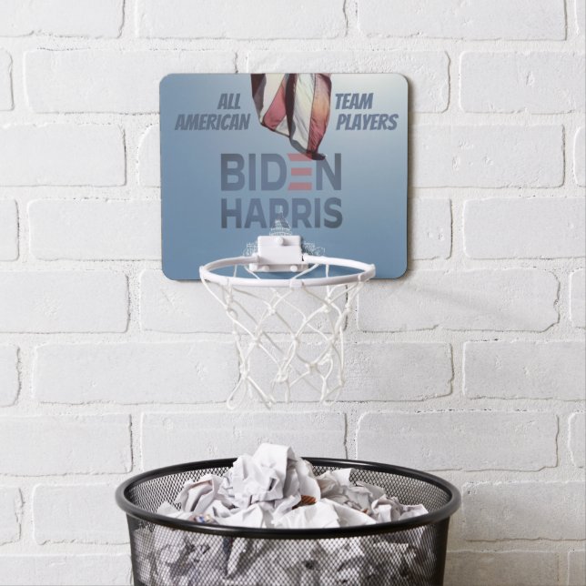 Basketball Trash Can! Mini Hoops! Biden Harris Hoop (In Situ)