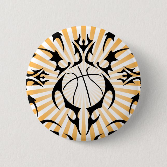 basketball. tribal. button (Front)
