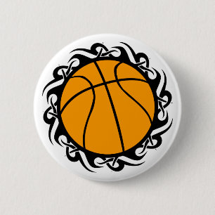 basketball. tribal. button