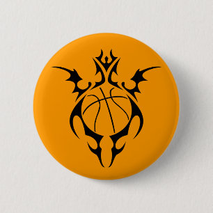 basketball. tribal. button