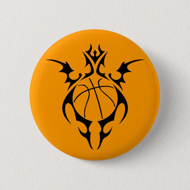 basketball. tribal. button (Front)