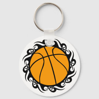 basketball. tribal. keychain