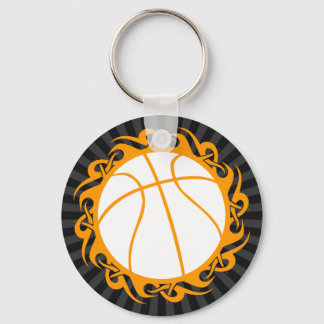 basketball. tribal. keychain