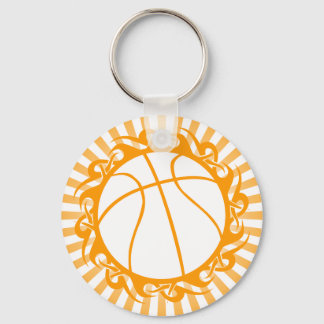 basketball. tribal. keychain