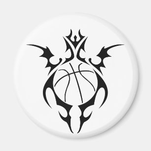 basketball. tribal. magnet