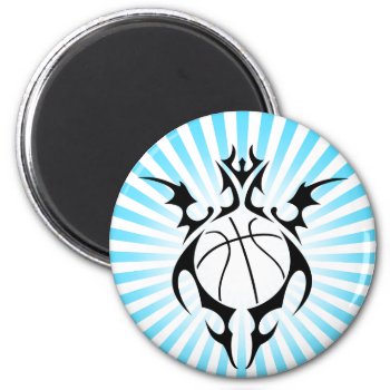 Basketball. Tribal. Magnet by asyrum at Zazzle