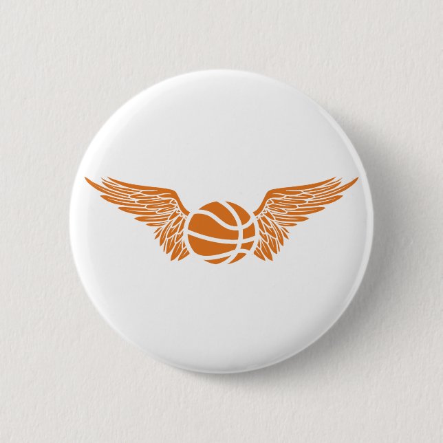 basketball. tribal. pinback button (Front)
