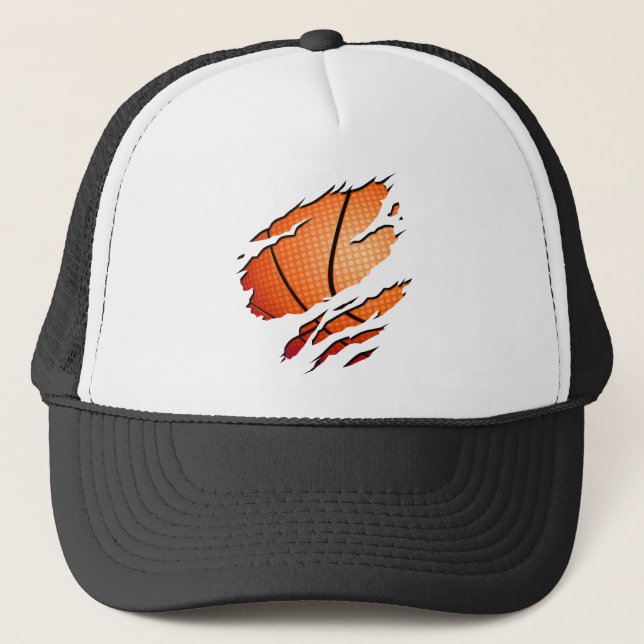 basketball trucker hat (Front)