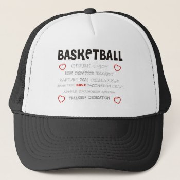 Basketball Trucker Hat by PolkaDotTees at Zazzle