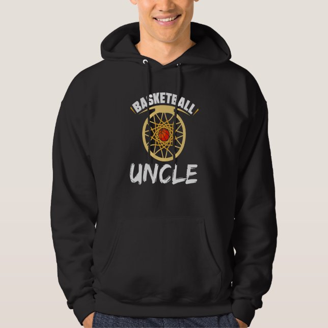 Basketball Uncle Player Basketballer Hobby Hoodie (Front)