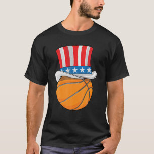 Basketball Uncle Sam 4Th Of July USA Ball Merica K T-Shirt