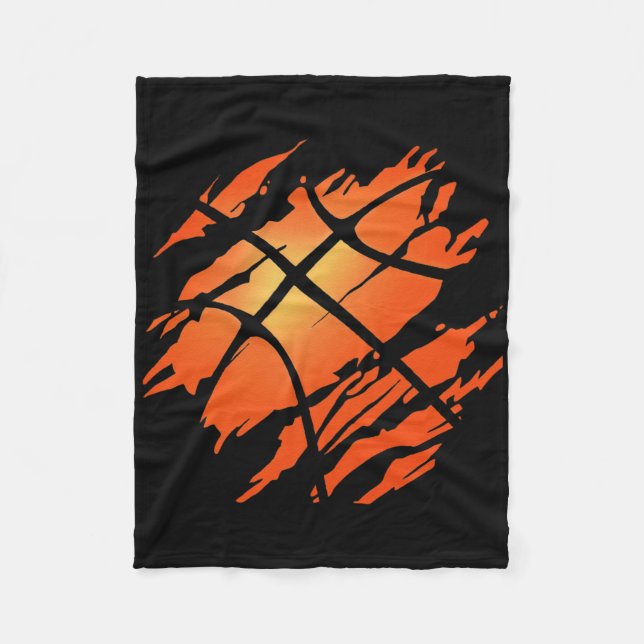 Basketball Usa American Flag Sports Lover Athlete  Fleece Blanket (Front)