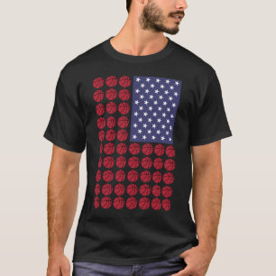 BASKETBALL USA FLAG T-Shirt