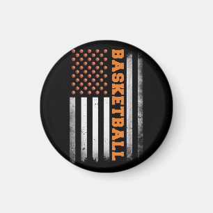 Basketball USA US Flag Basketball Men Boys Magnet
