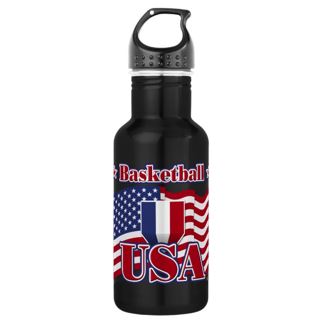 Basketball USA Water Bottle (Front)