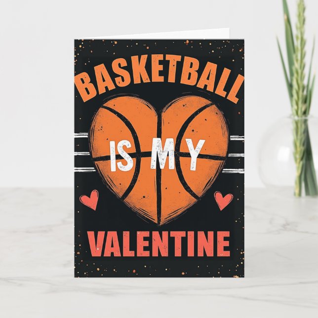 Basketball Valentine Love Card (Front)