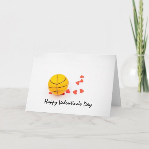 Basketball Valentines Day Basketball with love Card