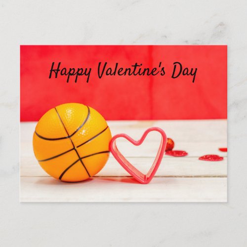 Basketball Valentines Day Basketball with love Postcard