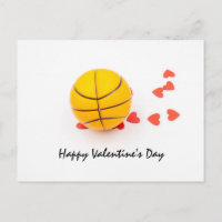 Basketball Valentine's Day Basketball with love Postcard