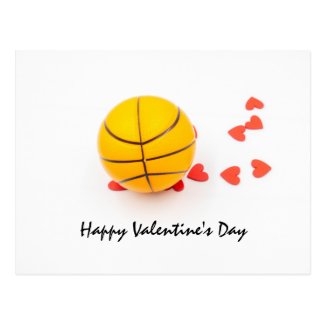 Basketball Valentine's Day Basketball with love Postcard