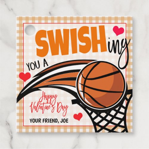 Basketball Valentines Tag