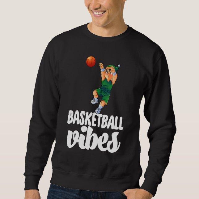 Basketball Vibes Gnome  Basketball Game Celebratio Sweatshirt (Front)