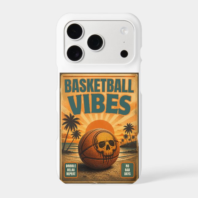 Basketball vibes iphone case (Back)