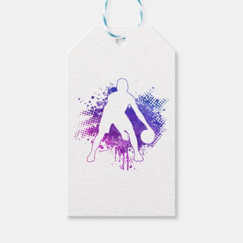 Basketball Vintage Bball Player Coach Sports Balle Gift Tags
