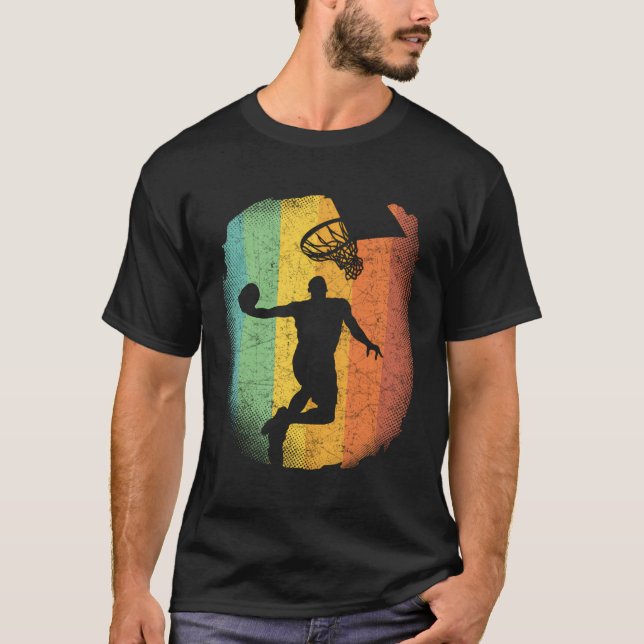 Basketball Vintage Graphic Basketball-Player Gift T-Shirt (Front)