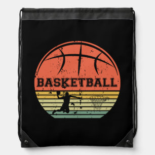 Basketball vintage player slam dunk  drawstring bag