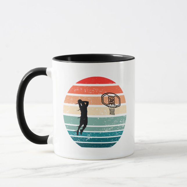 Basketball vintage player slam dunk mug (Left)