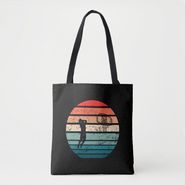 Basketball vintage player slam dunk tote bag (Front)