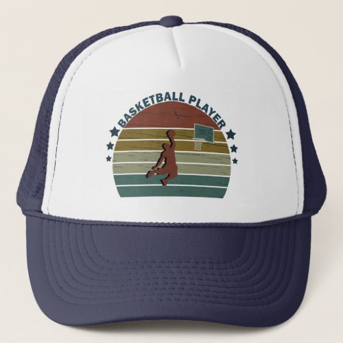 basketball vintage player trucker hat