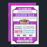 BASKETBALL VIP TICKET Bar Bat Mitzvah Invitation<br><div class="desc">You can make this invite ANY color by simply changing the background color! 
Email me requests at marlalove@hotmail.com</div>