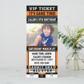 BASKETBALL VIP TICKET PHOTO Party Invitation (Standing Front)