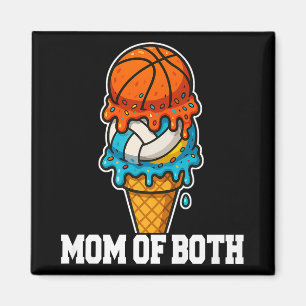 Basketball Volleyball Mom Ice Cream Drip Summer Ga Magnet