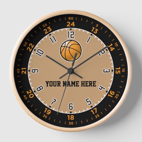 Basketball wall clock