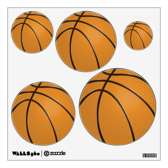 Basketball Wall Decals in 5 sizes (Front)