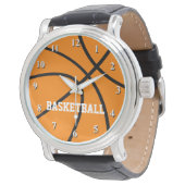 Basketball watch with custom text (Angled)
