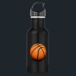 Basketball Water Bottle<br><div class="desc">Basketball orange sports hoops nba b-ball</div>