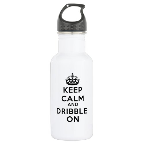 BASKETBALL WATER BOTTLE DRIBBLE ON  cl White bt